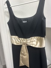 Ann Taylor black dress with gold bow size 2