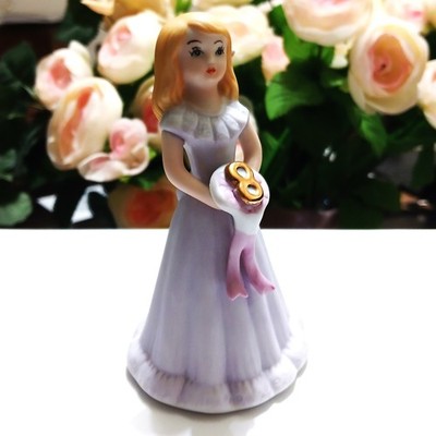 ENESCO Growing Up Birthday Girls Age 8 Porcelain Figurine