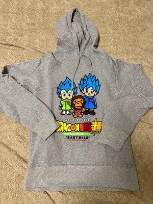 A Bathing Ape Bape x Dragon Ball Super Pullover Hoodie Gray Size S Used Japan