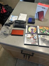 Nintendo DS Lite Maroon With 4 Games And Many Extras Excellent