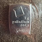Valcambi Suisse Palladium Bar 1 Gram Bar Beautiful Silver Bar