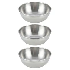 3 Pcs Sauce Server Dish Stainless Steel Kitchenware Dipping Cups