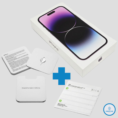 LEERE BOX iPhone 14 Pro Max 256GB Dunkellila mit Siegeln & Zubehör - OVP Karton