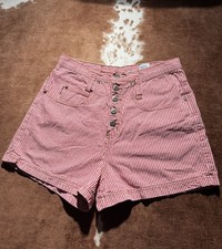 Vintage LEI Y2K Gingham Red Shorts Women’s Size Medium Made In USA