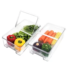 Best elabo Food Storage Containers Fridge Produce Saver- Stackable Refrigerator