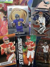 Patrick Mahomes Lamar Jackson Joe Burrow Chrome Football Card Lot Mix