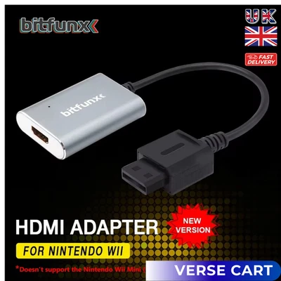 Bitfunx HDMI Adapter for Nintendo Wii NTSC PAL Retro Game Consoles HD Connector