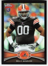 2012 Topps Chrome Black Refractors Billy Winn Rookie #196 Browns SN,RC
