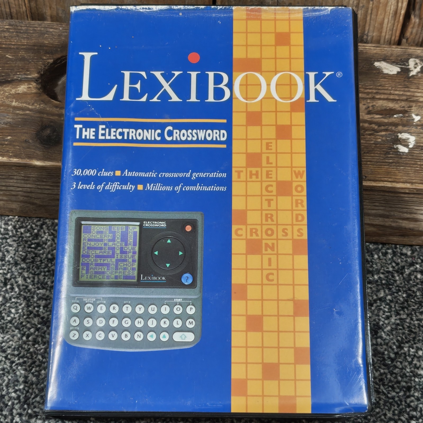 Vintage Lexibook Electronic Crossword Puzzle Handheld Game CR1000 Boxed Manual