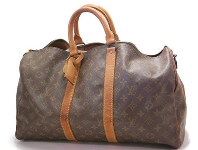 Auth LOUIS VUITTON MONOGRAM  KEEPALL 45 DUFFLE BAG SA ''TORN ZIPPER'' 0411a