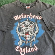 Vintage Motorhead England Band T-Shirt Mens Large Faded Black Born to Lose 1988