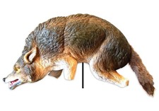 Bird-X 3D Coyote Decoy, Lifelike Predator Replica, 32" x 8" x 30", Multi