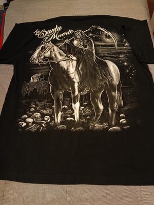 Goth Skeleton Horse Emo Goth Punk Grunge Wiccan Y2K Halloween Shirt Top Sz L