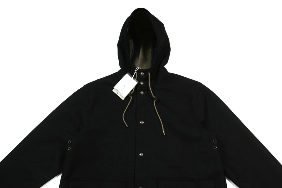 Aspesi 2023 Hooded Wool Blend Raincoat - Image 4 of 4