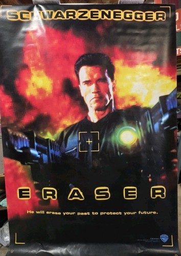 RARE 1996 Eraser Arnold Schwarzenegger Giant Vinyl Movie Banner 4x7 Ft