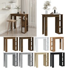 Bartisch mit Regal 102x50x103,5 cm Holz Stehtisch Partytisch Gastro Cafe Tisch