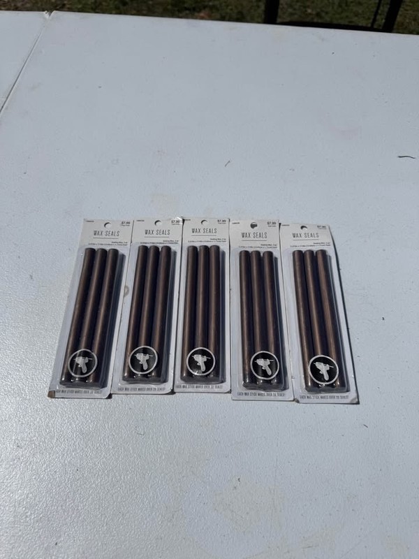 Wax Seal Kit, 15Pcs Sealing Wax Sticks for use with hot glue gun in brown
