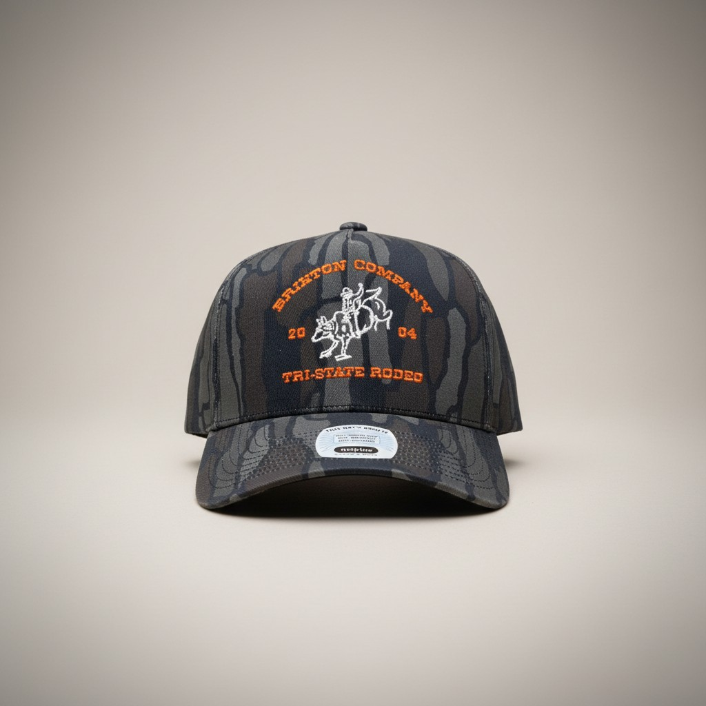 Brixton Tri-State Rodeo Snapback Hat Tiger Camo Embroidered Cowboy