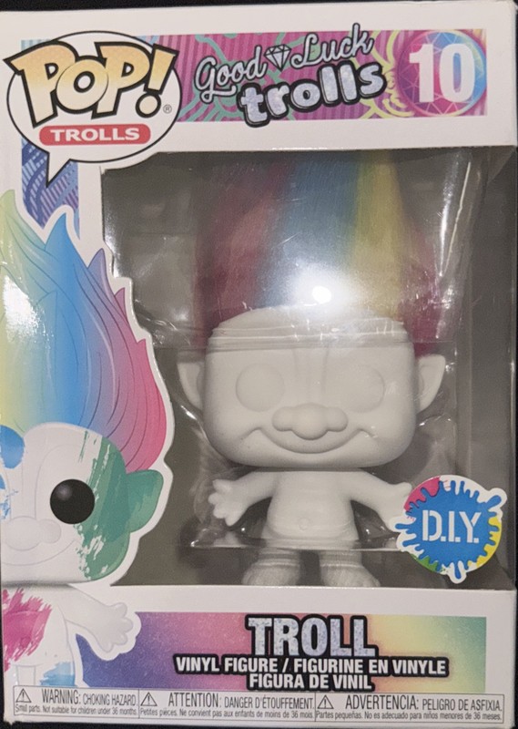 Funko Pop! Good Luck Trolls – (Box Damage)DIY Coloring Rainbow Hair Troll #10