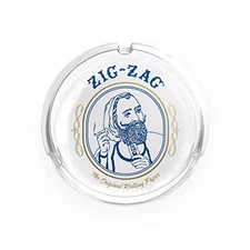 Zig-Zag Ashtray Classic White - Handcrafted Glass Ashtray - Rolling Papers