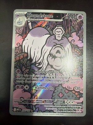 Pokémon Houndstone Illustration Rare Holo 145/132 Me01: Mega Evolution