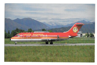 Postcard McDonnell Douglas DC-9-15RC (F) of Unifly Express Bergamo-Orio al Serio