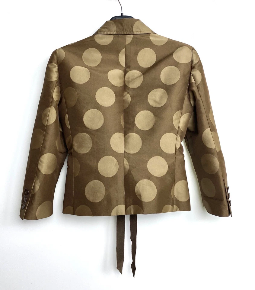 Blazer Moschino Barato y Chic Vintage Lunares Recortado Manga 3/4 Talla 6 / It 40 Foto 2 de 4