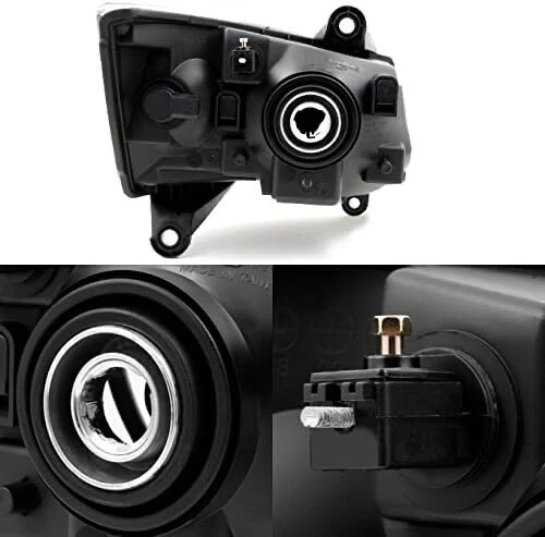 Faros delanteros carcasa negra Dodge Grand Caravan 2008-2010 08-10 izquierda+derecha Foto 3 de 4