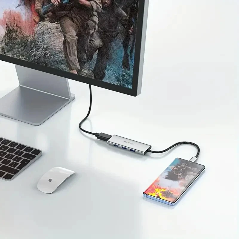 USB C Hub 6 In 1 USB Hub For MacBook Pro/Air, Docking Station With 4K HD