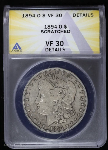 1894-O $1 Morgan Silver Dollar ANACS VF 30 Details