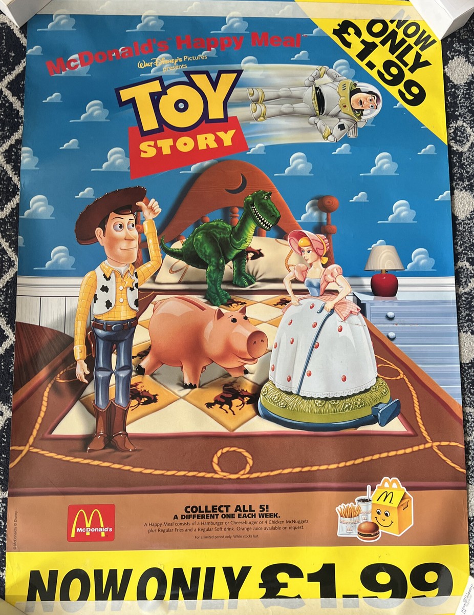 Toy Story McDonalds Large Shop Display Poster HAPPY MEAL McDonald