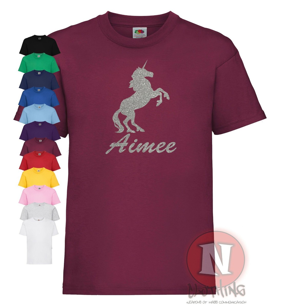 Haut Licorne Arc-en-ciel Rose Pour Fille 2-3 Ans - Manches Courtes, 100% Coton, Neuf Sans étiquettes