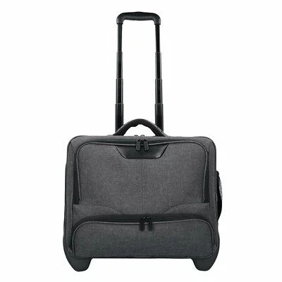 Dermata Businesstrolley aus Canvas Material 47 cm grau Umhängegurt bei Bowatex