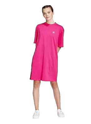 adidas dress. Originals. Adicolour t-dress with back print in pink. UK 10 US 8.