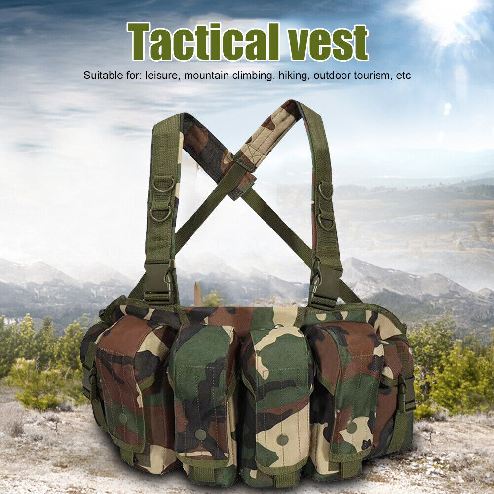 800D Oxford Chest Rig Airsoft Vest Gear Pack Quick Release Magazine ...