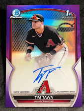 2023 Bowman Chrome 1st PURPLE REFRACTOR PROSPECT ROOKIE AUTO Tim Tawa 192/250