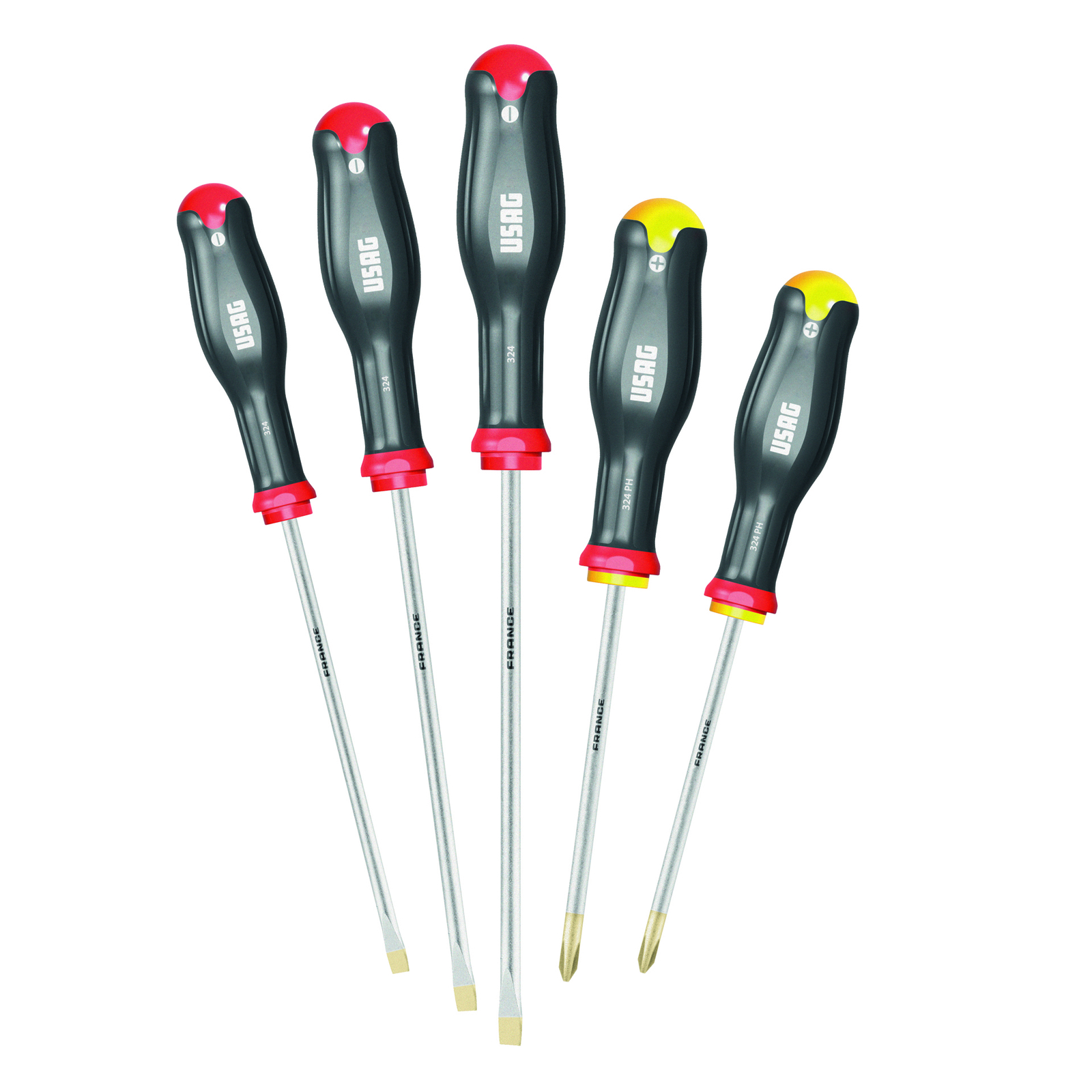 Kit 5 Giraviti USAG 324 SH5 con Punta Zincata Anti-Usura Professional