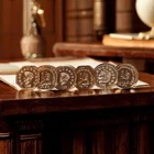 California Territorial 24K Gold platted Coin Set