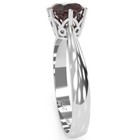 Crown Setting Garnet Engagement Ring In 14k Solid Gold — photo 3