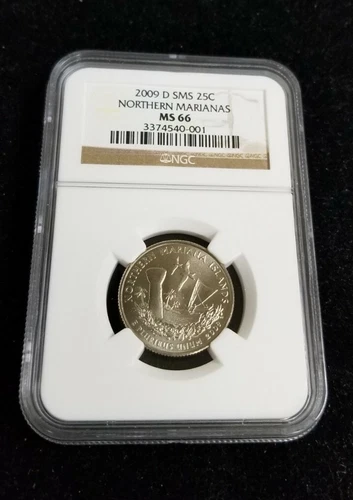 2009-D SMS 25c NGC MS66 Northern Marianas Quarter 