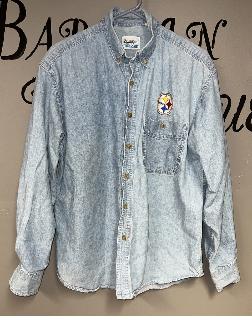 Pittsburgh steelers denim on sale shirt