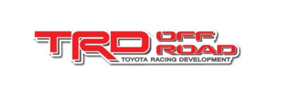 TRD TOYOTA OFF ROAD RACING DEVELOPMENT DECAL STICKER _ WHITE with RED