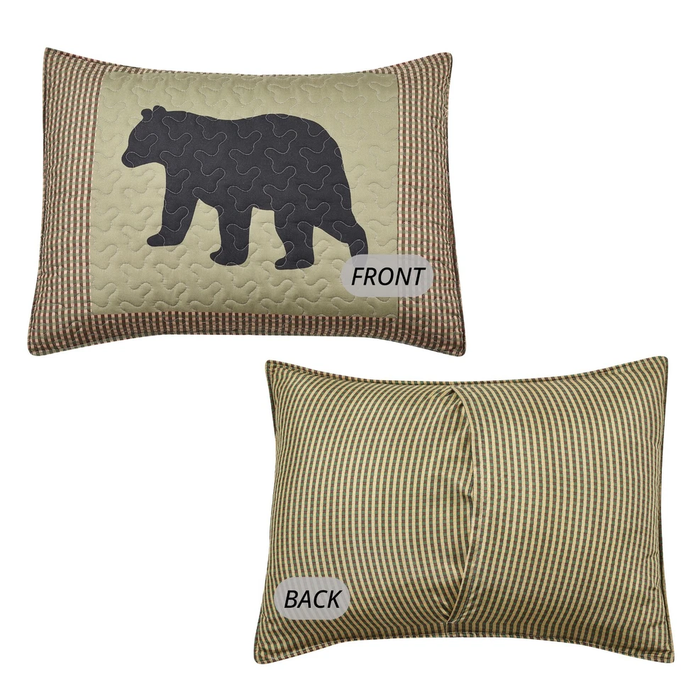Virah Bella - Bear and Paw - Lightweight Reversible Quilt w/ Pillow Sham(s) - Image 4 of 4