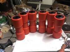 6 RULLI CENTRALE REGGICHIGLIA RICAMBIO PER CARRELLO BARCA Ø 75 MM - FORO 21 MM