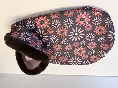 Pet Dog Warm Coat Floral hook&eye clousure w/fur rim hood very warm!