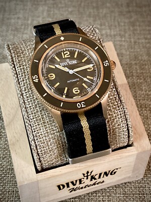 Dive King  ''Fleet Commander'' Bronze Automatic Men's Diver Wristwatch-Limited Ed.