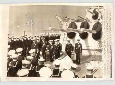 MOFFETT Memorial Trophy Awarded NAVY CRUISER USS 'PHOENIX' SHIP 1940 Press Photo