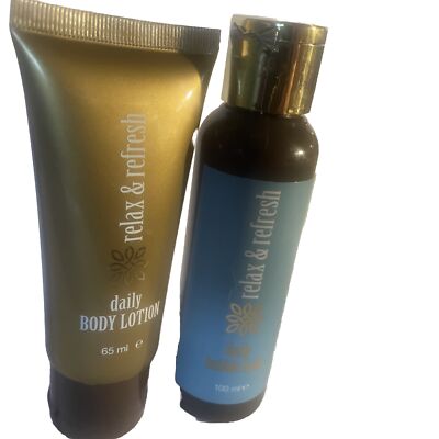 Set&refresh Body Lotion&daily Relax Duschgel samtig plus Körperlotion Relax
