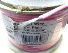 100M Eagle 24/0.2 pink Stranded Equipment hook up Wire cable reel 0.75mm 20awg
