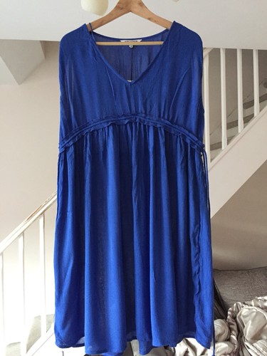 DEBENHAMS LADIES BLUE BEACH DRESS SIZE 